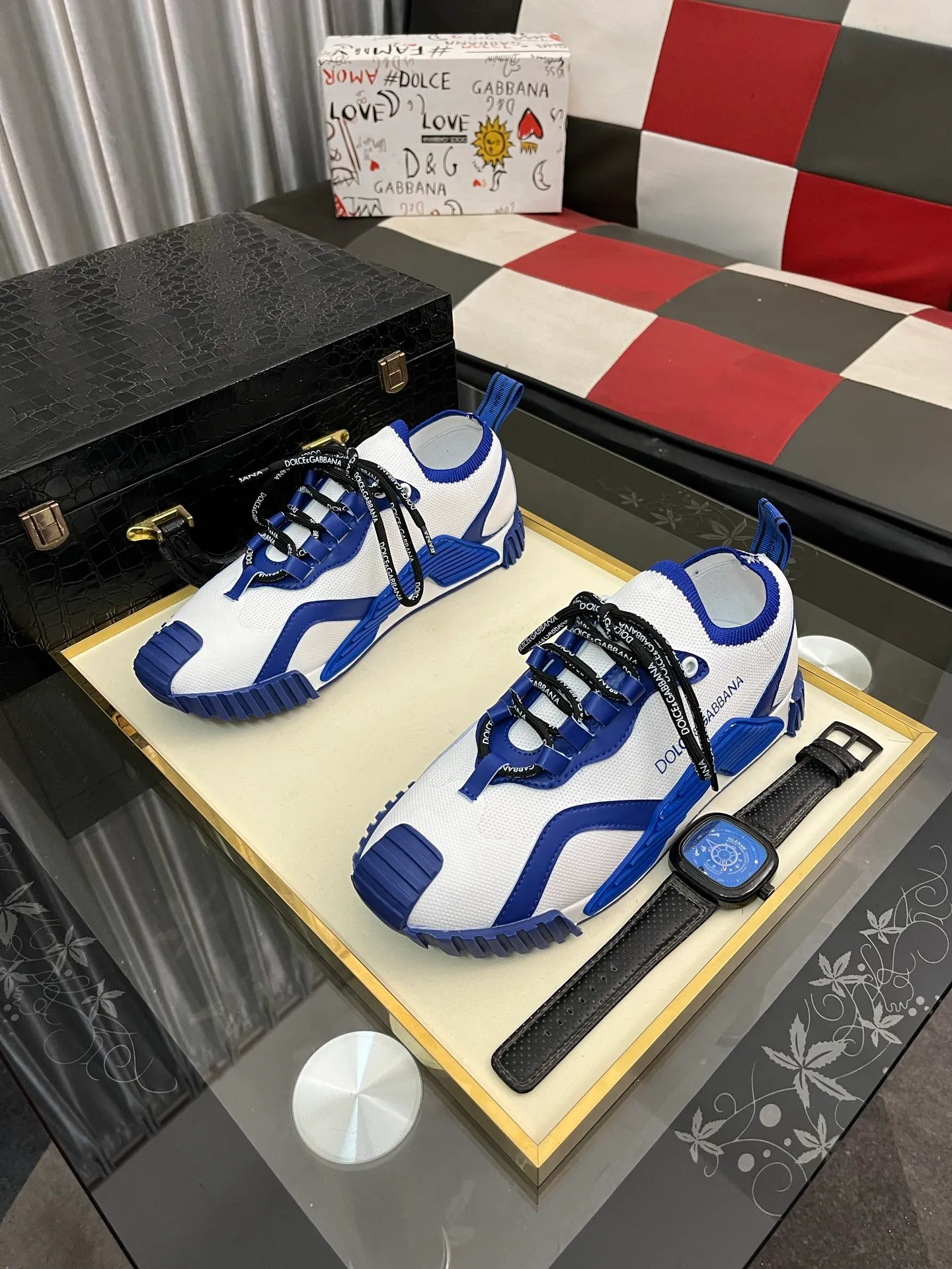 Men's Men's Shoes💰420⌚️⌚️Dolce&Gabbana••DG✔️Men's Sports•Casual Shoes. Original goods from top counters. Original imported cowhide, multi-material splicing design ➕Imported cowhide lining, cowhide feet ➕Original TPR elastic outsole. Size: 35-46